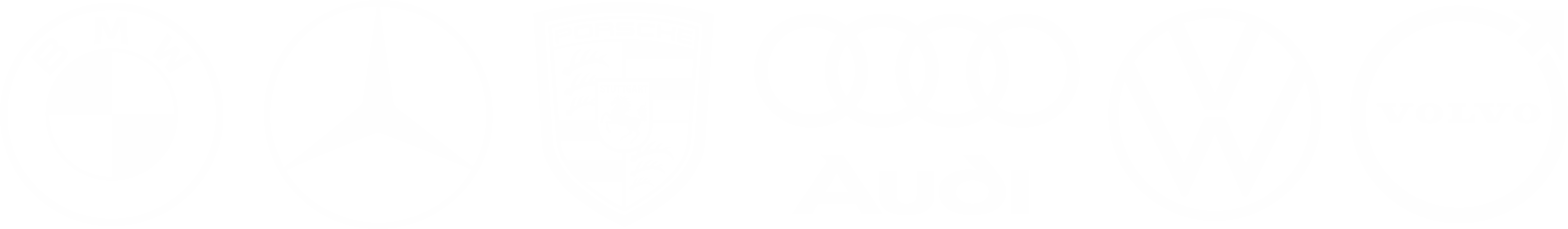 BMW, Mercedes-Benz, Porsche, Audi, Volkswagen, Volvo